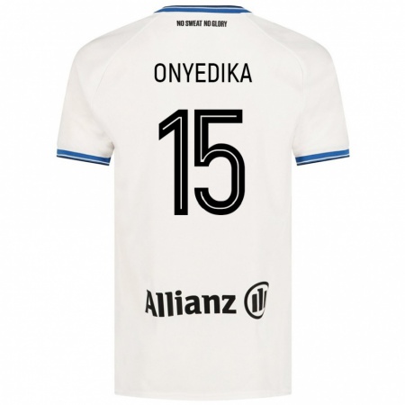 Kandiny Gyermek Raphael Onyedika #15 Fehér Idegenbeli Jersey 2024/25 Mez Póló Ing