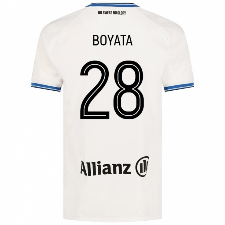 Kandiny Gyermek Dedryck Boyata #28 Fehér Idegenbeli Jersey 2024/25 Mez Póló Ing