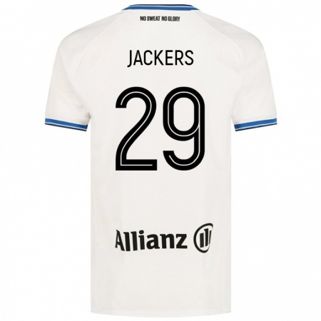 Kandiny Gyermek Nordin Jackers #29 Fehér Idegenbeli Jersey 2024/25 Mez Póló Ing