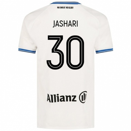 Kandiny Gyermek Ardon Jashari #30 Fehér Idegenbeli Jersey 2024/25 Mez Póló Ing