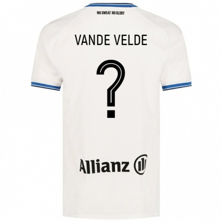 Kandiny Gyermek Chloé Vande Velde #0 Fehér Idegenbeli Jersey 2024/25 Mez Póló Ing