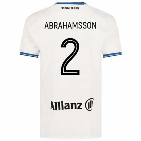 Kandiny Gyermek Sejde Abrahamsson #2 Fehér Idegenbeli Jersey 2024/25 Mez Póló Ing