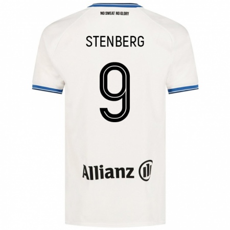 Kandiny Gyermek Hanna Stenberg #9 Fehér Idegenbeli Jersey 2024/25 Mez Póló Ing