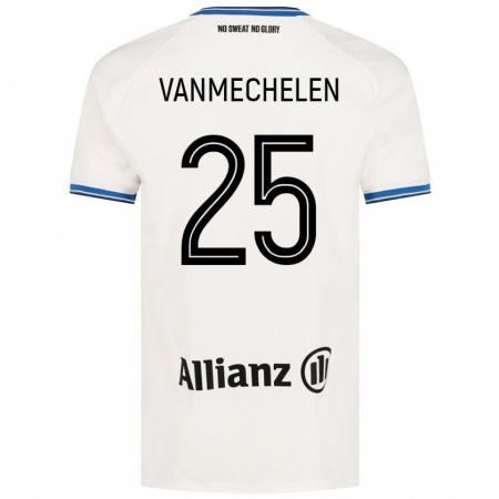 Kandiny Gyermek Davinia Vanmechelen #25 Fehér Idegenbeli Jersey 2024/25 Mez Póló Ing