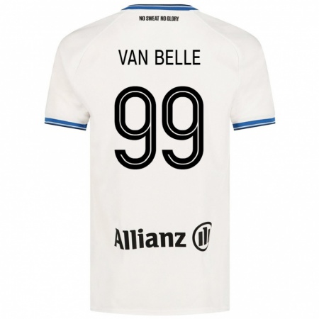 Kandiny Gyermek Lyndsey Van Belle #99 Fehér Idegenbeli Jersey 2024/25 Mez Póló Ing