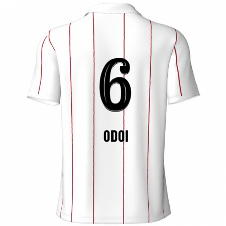 Kandiny Gyermek Denis Odoi #6 Fehér Fekete Idegenbeli Jersey 2024/25 Mez Póló Ing