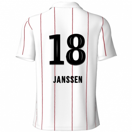 Kandiny Gyermek Vincent Janssen #18 Fehér Fekete Idegenbeli Jersey 2024/25 Mez Póló Ing