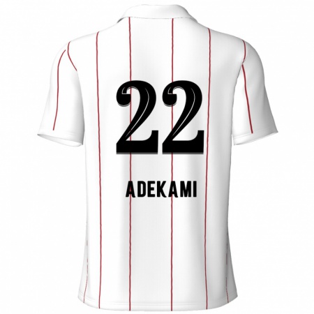 Kandiny Gyermek Farouck Adekami #22 Fehér Fekete Idegenbeli Jersey 2024/25 Mez Póló Ing