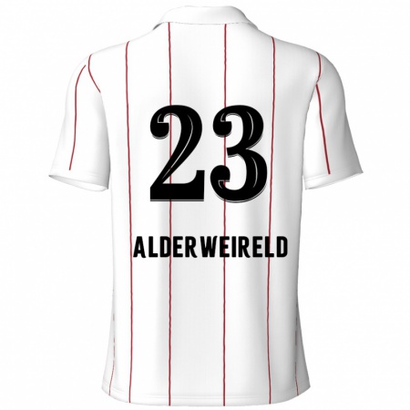 Kandiny Gyermek Toby Alderweireld #23 Fehér Fekete Idegenbeli Jersey 2024/25 Mez Póló Ing