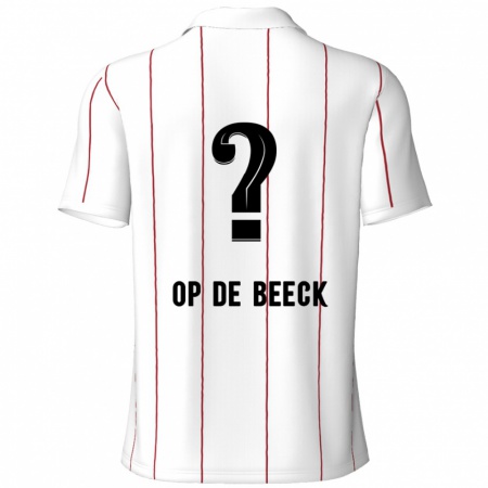 Kandiny Gyermek Gregg Op De Beeck #0 Fehér Fekete Idegenbeli Jersey 2024/25 Mez Póló Ing