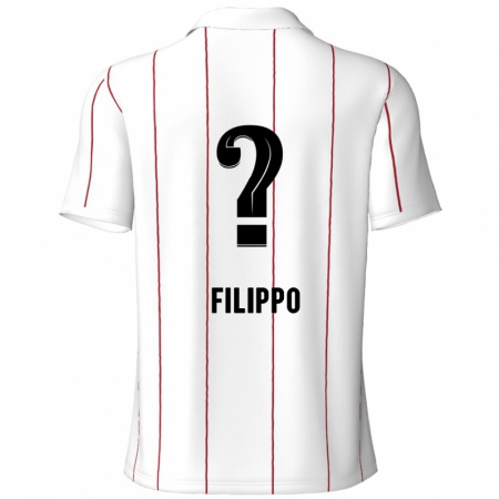 Kandiny Gyermek Niels Filippo #0 Fehér Fekete Idegenbeli Jersey 2024/25 Mez Póló Ing