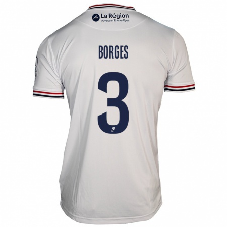 Kandiny Gyermek Neto Borges #3 Fehér Idegenbeli Jersey 2024/25 Mez Póló Ing