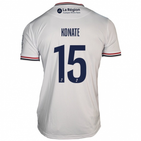 Kandiny Gyermek Cheick Oumar Konaté #15 Fehér Idegenbeli Jersey 2024/25 Mez Póló Ing