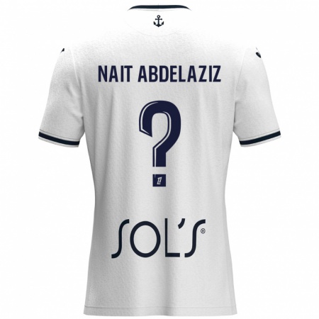 Kandiny Gyermek Elias Naït Abdelaziz #0 Fehér Sötétkék Idegenbeli Jersey 2024/25 Mez Póló Ing