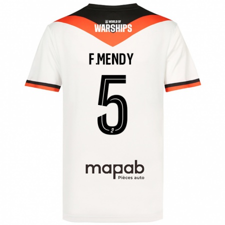 Kandiny Gyermek Formose Mendy #5 Fehér Idegenbeli Jersey 2024/25 Mez Póló Ing