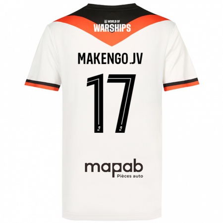 Kandiny Gyermek Jean-Victor Makengo #17 Fehér Idegenbeli Jersey 2024/25 Mez Póló Ing