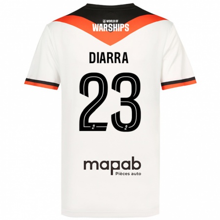 Kandiny Gyermek Stéphane Diarra #23 Fehér Idegenbeli Jersey 2024/25 Mez Póló Ing