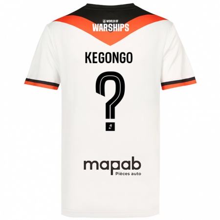 Kandiny Gyermek Clarence Kegongo #0 Fehér Idegenbeli Jersey 2024/25 Mez Póló Ing