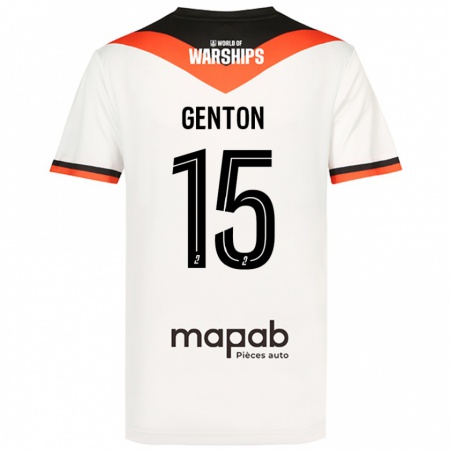 Kandiny Gyermek Enzo Genton #15 Fehér Idegenbeli Jersey 2024/25 Mez Póló Ing