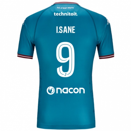 Kandiny Gyermek Ibou Sané #9 Bleu Benzin Idegenbeli Jersey 2024/25 Mez Póló Ing