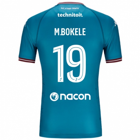 Kandiny Gyermek Morgan Bokele #19 Bleu Benzin Idegenbeli Jersey 2024/25 Mez Póló Ing