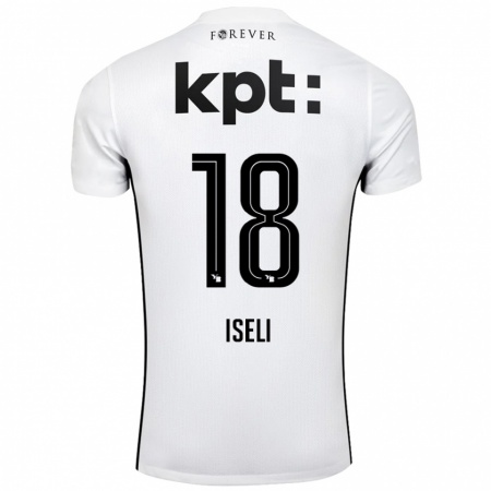 Kandiny Gyermek Marco Iseli #18 Fehér Fekete Idegenbeli Jersey 2024/25 Mez Póló Ing