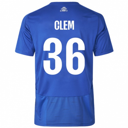 Kandiny Gyermek William Clem #36 Fehér Kék Idegenbeli Jersey 2024/25 Mez Póló Ing