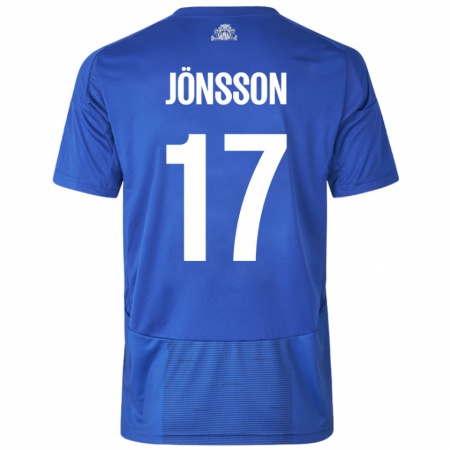 Kandiny Gyermek Neo Jönsson #17 Fehér Kék Idegenbeli Jersey 2024/25 Mez Póló Ing