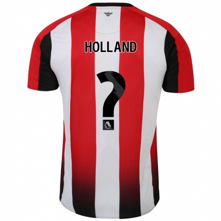 Kandiny Férfi Isaac Holland #0 Piros Fehér Hazai Jersey 2024/25 Mez Póló Ing