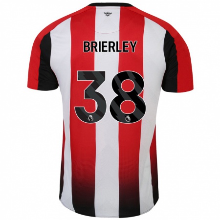 Kandiny Férfi Ethan Brierley #38 Piros Fehér Hazai Jersey 2024/25 Mez Póló Ing