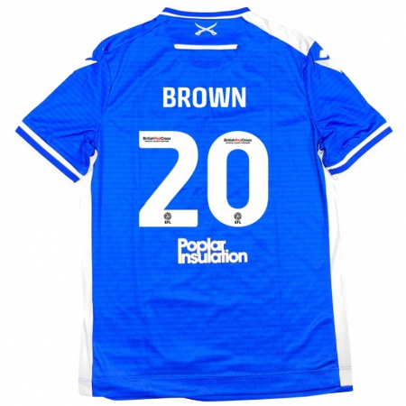 Kandiny Férfi Jevani Brown #20 Kék Fehér Hazai Jersey 2024/25 Mez Póló Ing