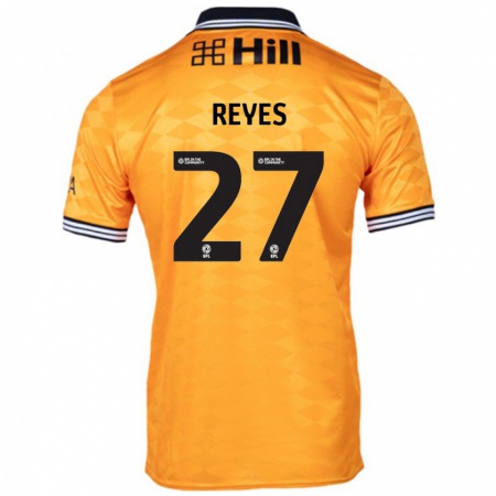 Kandiny Férfi Vicente Reyes #27 Narancs Hazai Jersey 2024/25 Mez Póló Ing