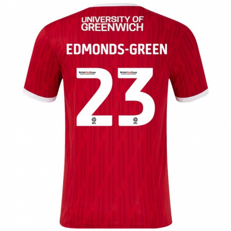 Kandiny Férfi Rarmani Edmonds-Green #23 Piros Fehér Hazai Jersey 2024/25 Mez Póló Ing