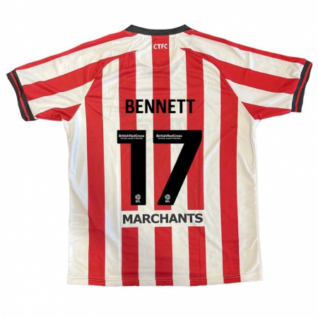 Kandiny Férfi Scot Bennett #17 Piros Fehér Hazai Jersey 2024/25 Mez Póló Ing