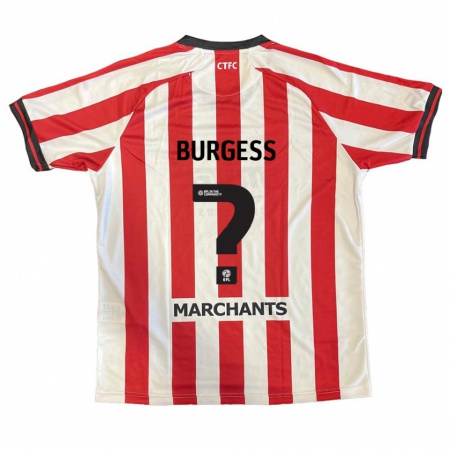 Kandiny Férfi Bradley Burgess #0 Piros Fehér Hazai Jersey 2024/25 Mez Póló Ing