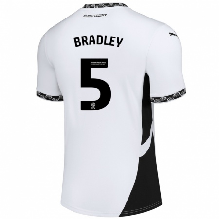 Kandiny Férfi Sonny Bradley #5 Fehér Fekete Hazai Jersey 2024/25 Mez Póló Ing