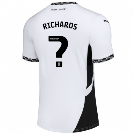 Kandiny Férfi Jerome Richards #0 Fehér Fekete Hazai Jersey 2024/25 Mez Póló Ing