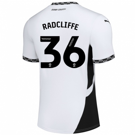 Kandiny Férfi Ben Radcliffe #36 Fehér Fekete Hazai Jersey 2024/25 Mez Póló Ing