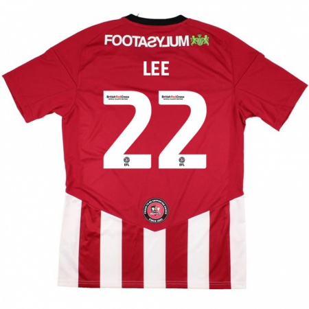 Kandiny Férfi Harry Lee #22 Piros Fehér Hazai Jersey 2024/25 Mez Póló Ing