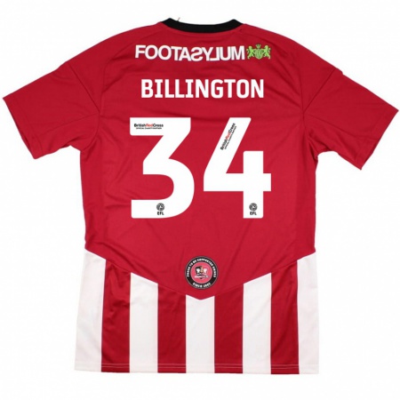 Kandiny Férfi Gabe Billington #34 Piros Fehér Hazai Jersey 2024/25 Mez Póló Ing