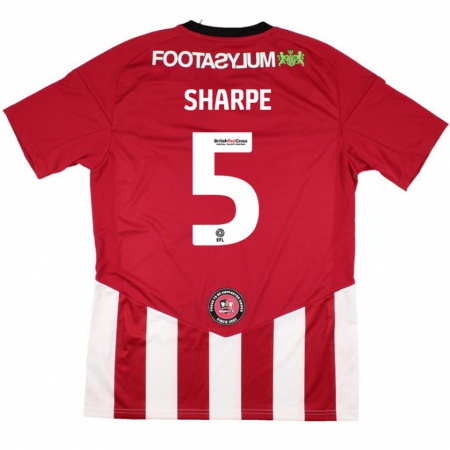 Kandiny Férfi Manfy Sharpe #5 Piros Fehér Hazai Jersey 2024/25 Mez Póló Ing