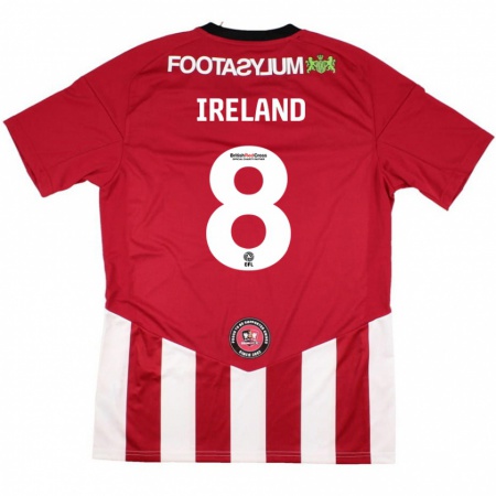 Kandiny Férfi Beth Ireland #8 Piros Fehér Hazai Jersey 2024/25 Mez Póló Ing