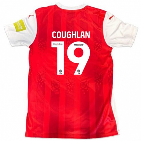 Kandiny Férfi Ronan Coughlan #19 Piros Fehér Hazai Jersey 2024/25 Mez Póló Ing