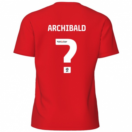 Kandiny Férfi Aaron Archibald #0 Piros Hazai Jersey 2024/25 Mez Póló Ing