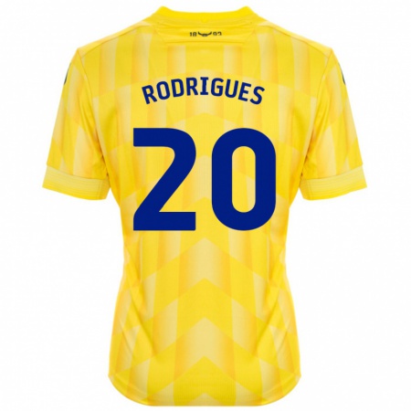 Kandiny Férfi Rúben Rodrigues #20 Sárga Hazai Jersey 2024/25 Mez Póló Ing