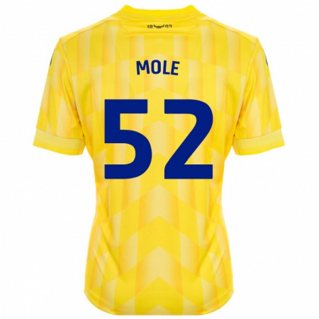 Kandiny Férfi Harrison Mole #52 Sárga Hazai Jersey 2024/25 Mez Póló Ing