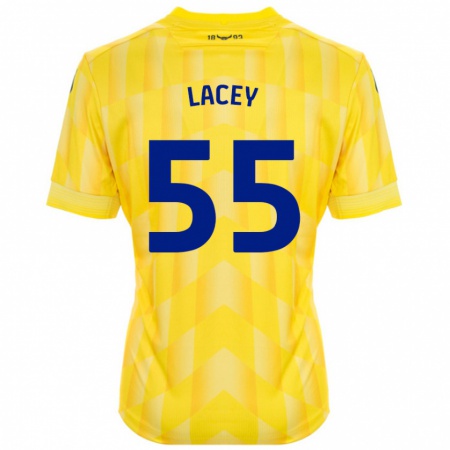 Kandiny Férfi Aaron Lacey #55 Sárga Hazai Jersey 2024/25 Mez Póló Ing