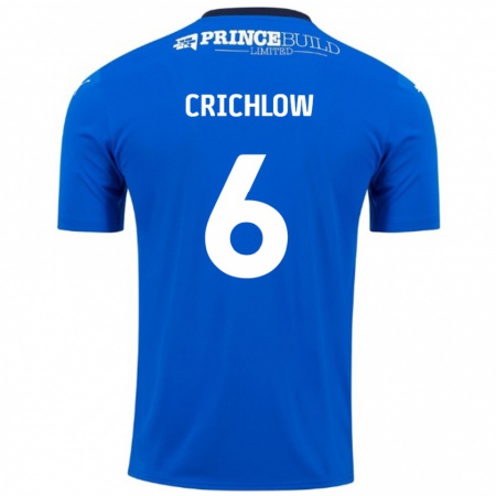 Kandiny Férfi Romoney Crichlow #6 Kék Fehér Hazai Jersey 2024/25 Mez Póló Ing