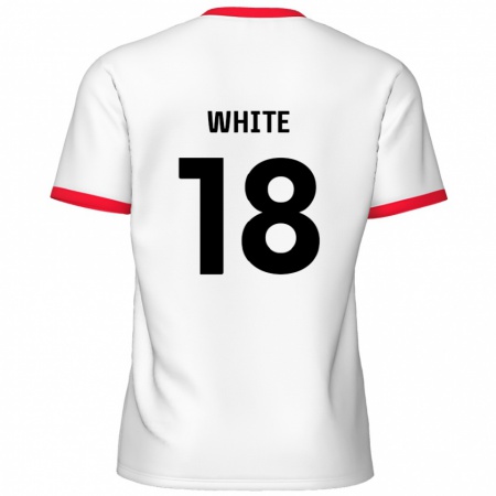 Kandiny Férfi Harvey White #18 Fehér Piros Hazai Jersey 2024/25 Mez Póló Ing