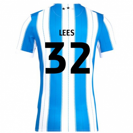 Kandiny Férfi Tom Lees #32 Kék Fehér Hazai Jersey 2024/25 Mez Póló Ing